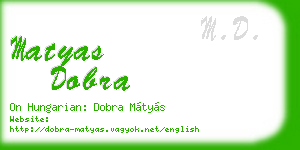 matyas dobra business card