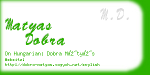 matyas dobra business card